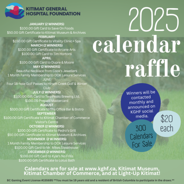 2025 Calendar - Raffle Fundraiser